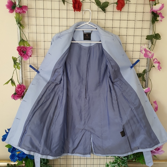 DAVID LAWRENCE | Trench Coat | Powder Blue | Size: AU 8 | Like New Condition - Picture 4 of 12